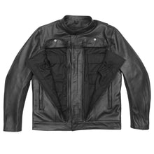Mens Top Performer Motorcycle Leather Jacket with Double Conceal Carry Pockets