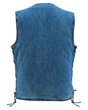 Vance-VB939BL-Mens-Blue-V-Neck-Denim-Vest-for-Motorcycle-Riders-back-view