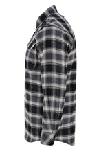 Ghost Throttle Castlerock Men's Long Sleeve Plaid Button Down Casual Flannel Shirt, Corduroy Cuffs