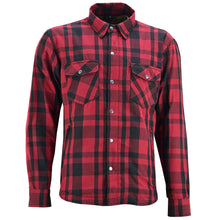 Men’s Armored Motorcycle Flannel Shirt, Armor Reinforced with Kevlar by DuPont