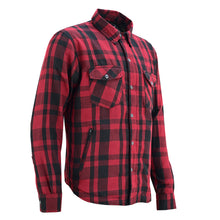 Men’s Armored Motorcycle Flannel Shirt, Armor Reinforced with Kevlar by DuPont