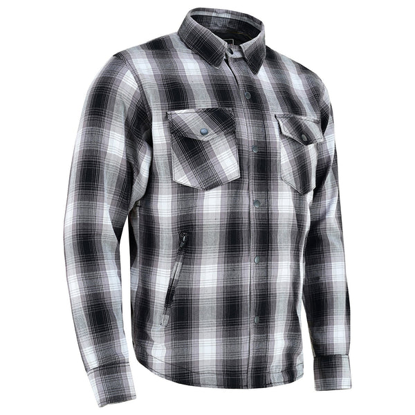 Men’s Timberwolf Armored Flannel Motorcycle Shirt w/Underarm Ventilation & CE Approved Armor Reinforced w/Aramid Fiber - Main