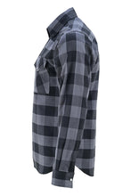 Ghost Throttle Grey Men's Long Sleeve Plaid Snap Down Casual Flannel Shirt
