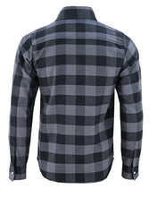 Ghost Throttle Grey Men's Long Sleeve Plaid Snap Down Casual Flannel Shirt