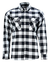 Ghost Throttle White & Black Men's Long Sleeve Plaid Snap Down Casual Flannel Shirt