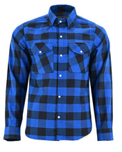 Ghost Throttle Blue Men's Long Sleeve Plaid Snap Down Casual Flannel Shirt