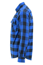 Ghost Throttle Blue Men's Long Sleeve Plaid Snap Down Casual Flannel Shirt