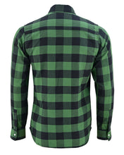Ghost Throttle Green Men's Long Sleeve Plaid Snap Down Casual Flannel Shirt