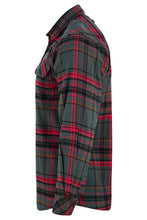 Ghost Throttle Woodlot Men's Long Sleeve Plaid Button Down Casual Flannel Shirt, Corduroy Cuffs