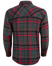 Ghost Throttle Woodlot Men's Long Sleeve Plaid Button Down Casual Flannel Shirt, Corduroy Cuffs
