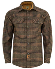 Ghost Throttle Sequoia Men's Long Sleeve Plaid Button Down Casual Flannel Shirt, Corduroy Cuffs