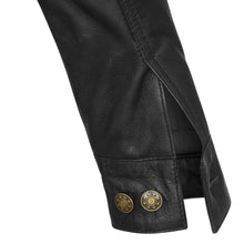 Mens Black Premium Classic Motorcycle Trucker Leather Jacket