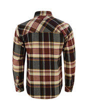 Ghost Throttle Men's Cedarwood Plaid Long Sleeve Plaid Button Down Casual Flannel Shirt, Corduroy Cuffs
