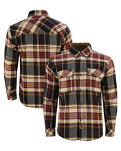 Ghost Throttle Men's Cedarwood Plaid Long Sleeve Plaid Button Down Casual Flannel Shirt, Corduroy Cuffs