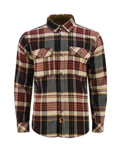 Ghost Throttle Men's Cedarwood Plaid Long Sleeve Plaid Button Down Casual Flannel Shirt, Corduroy Cuffs