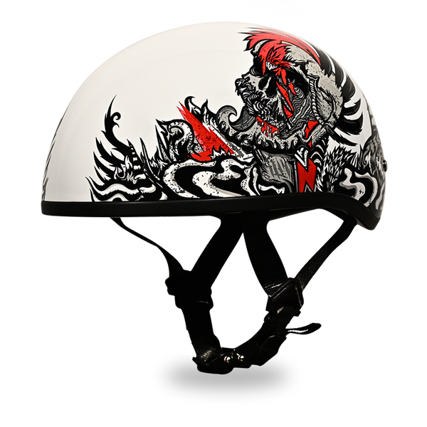 daytona helmets motorcycle half helmet skull cap Daytona Skull Cap Rockin Reaper Half Face Motorcycle Helmet – GhostThrottle