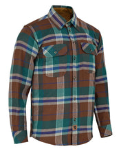 Ghost Throttle Men's Smoky Mountain Long Sleeve Plaid Button Down Casual Flannel Shirt, Corduroy Collar & Cuffs