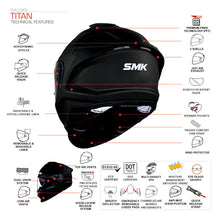 SMK Titan Fibreglass Solid Full Face Motorcycle Helmet