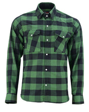 Ghost Throttle Green Men's Long Sleeve Plaid Snap Down Casual Flannel Shirt