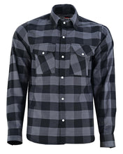 Ghost Throttle Grey Men's Long Sleeve Plaid Snap Down Casual Flannel Shirt