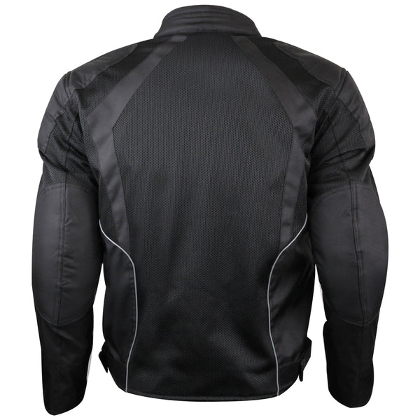 激レア⭐︎朔 TUITACI RASCHEL MESH JACKET-BLACK Men's Black Mesh/Textile Motorcycle Jacket with CE Armor