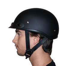 D.O.T. Daytona Skull Cap- W/ Skull Flames Blue