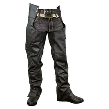 Unisex Black Zip-out Insulated Thermal Liner Biker Leather Motorcycle Chaps