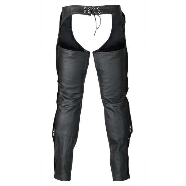 Zip-Out Insulated Pant Style Zipper Pocket Leather Chaps