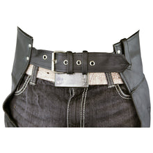 Unisex Black Zip-out Insulated Thermal Liner Biker Leather Motorcycle Chaps