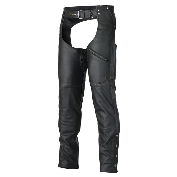 Zip-Out Insulated Pant Style Zipper Pocket Leather Chaps