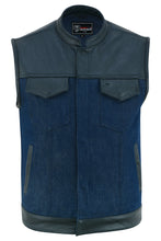 Vance-VB911L-Denim-Black-SOA-Club-Vest-Leather-trim