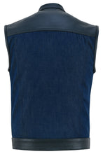 Vance-VB911L-Denim-Black-SOA-Club-Vest-Leather-trim