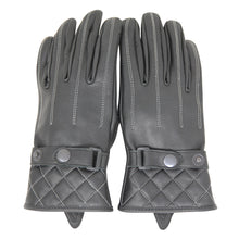 Womens Premium Waxed Leather Motorcycle Gloves with White stitching