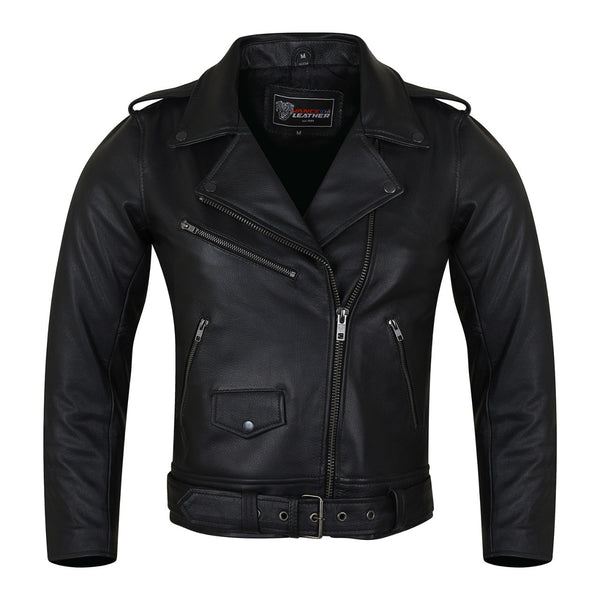 Ladies Premium Goatskin Classic Motorcycle Leather Jacket