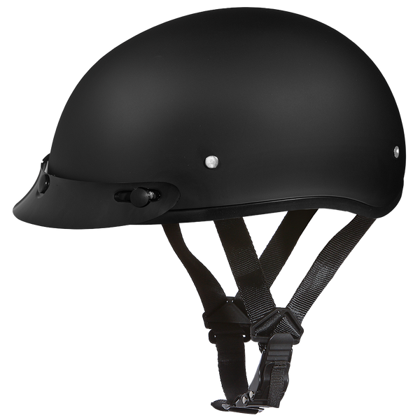 D.O.T. Daytona Skull Cap- Dull Black