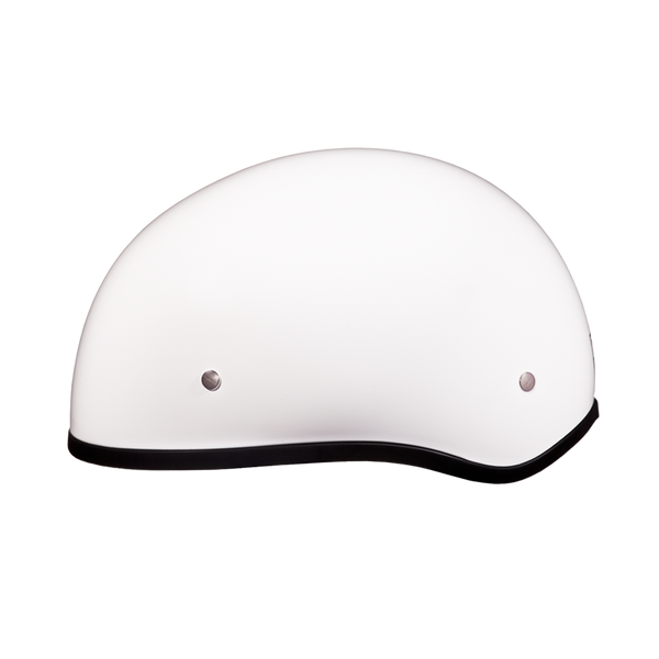 D.O.T. Daytona Skull Cap W/O Visor- Hi-Gloss White