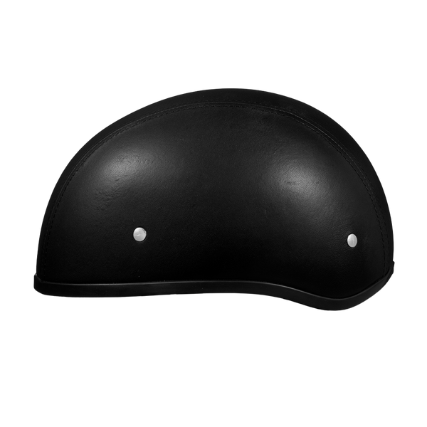 D.O.T. Daytona Skull Cap W/O Visor- Leather Covered