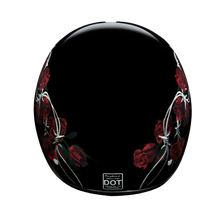D.O.T. Daytona Skull Cap- W/ Barbed Roses