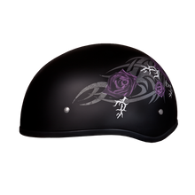 D.O.T. Daytona Skull Cap- W/ Purple Rose