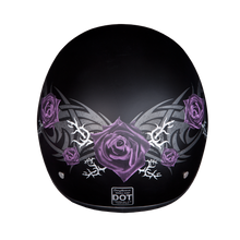 D.O.T. Daytona Skull Cap- W/ Purple Rose