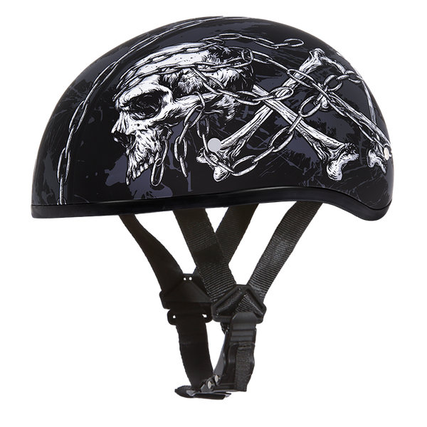 D.O.T. Daytona Skull Cap- W/ Skull Chains