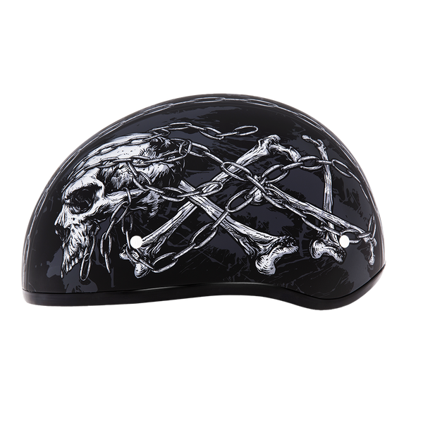 D.O.T. Daytona Skull Cap- W/ Skull Chains