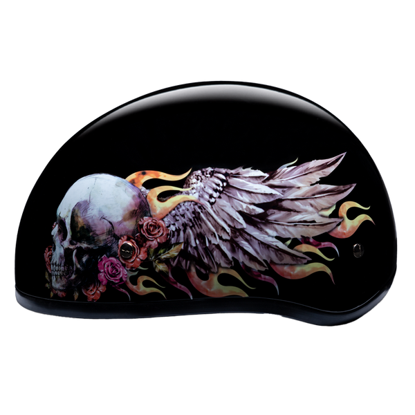 D.O.T. Daytona Skull Cap- W/ Skull Wings