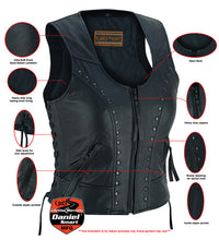 Women's Lightweight Vest with Rivets Detailing