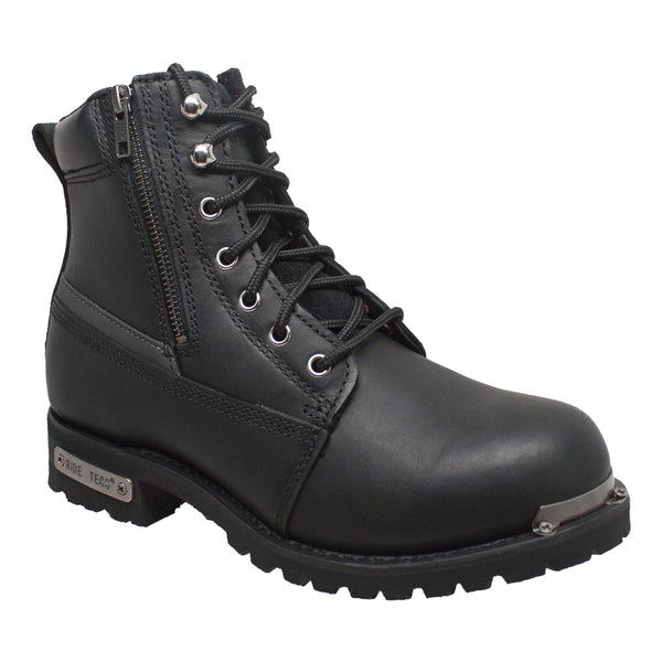 Mens 6' Reflective Double Zipper Biker Boot