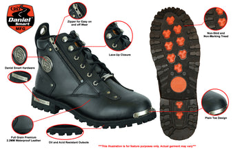 Men's 6'' Side Zipper Plain Toe Boot