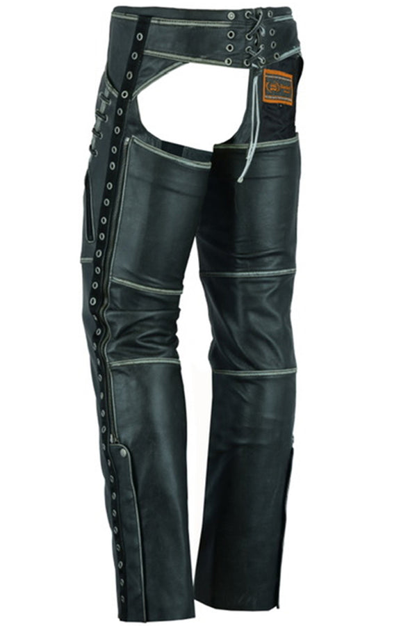 V Women's Gray Stylish Lightweight Hip Set Chaps