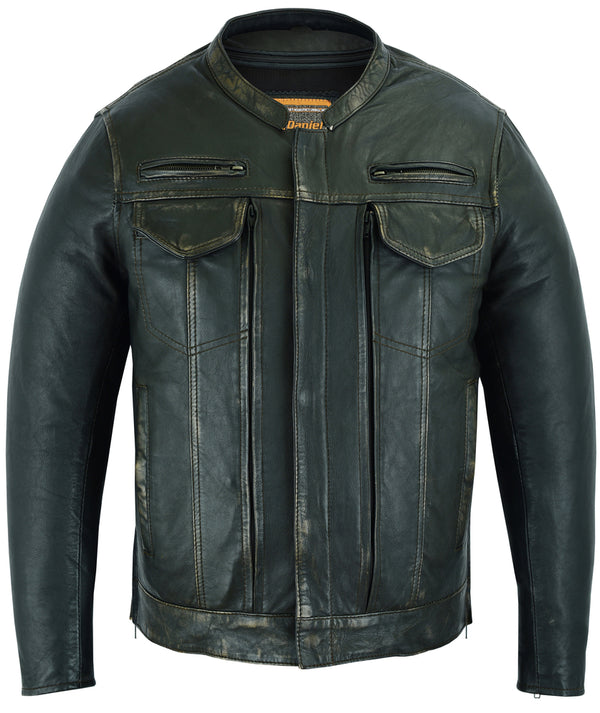 Men's Modern Utility Style Jacket in Lightweight Drum Dyed Dist