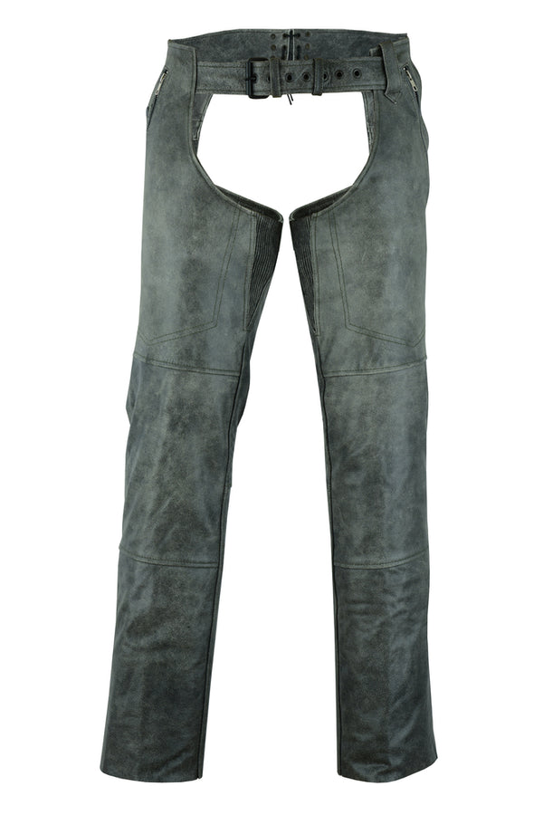 Unisex Double Deep Pocket Thermal Lined Chaps - GRAY