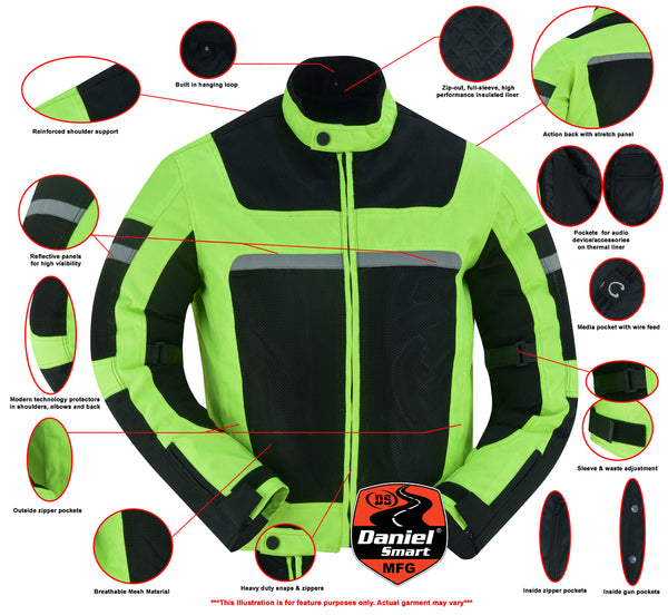 Men's Racer Mesh Jacket - High Vis